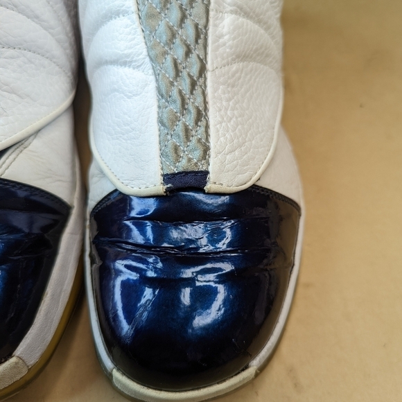 Nike Air Jordan 16 Retro Midnight Navy 2016 men's Size 9.5 683075-106 White Blue - Picture 4 of 10